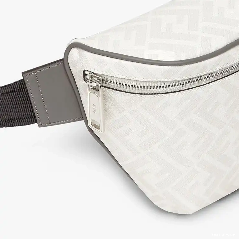 Cheap In Bag Motif Belt Red Fendi FF Fabric White 0324 HOT SALE